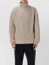 Lemaire Ribbed Highneck Sweater Long Sleeves In Neutral