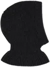 Lemaire Ribbed-knit Lambs Wool Balaclava In Anthracite Melange