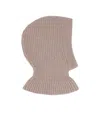 Lemaire Ribbed-knit Lambs Wool Balaclava In Nude