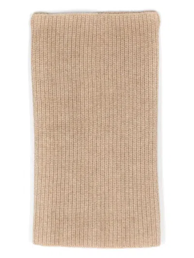 Lemaire Ribbed-knit Snood In Neutrals
