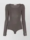 Lemaire Ribbed Long-sleeve High-cut Bodysuit