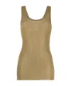 Lemaire Ribbed Silk-jersey Tank Top In Green