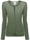 Lemaire Ribbed Fine-knit Jumper In Green