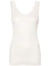 Lemaire Nahtloses Geripptes Tanktop In Beige