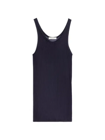 Lemaire Ribbed Tank Top In Black