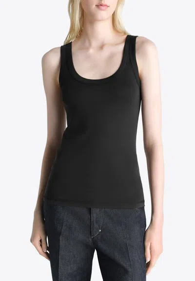 Lemaire Ribbed Tank Top In Black