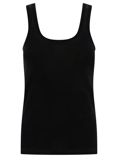 Lemaire Ribbed Tank Top In Br507 Dark Espresso
