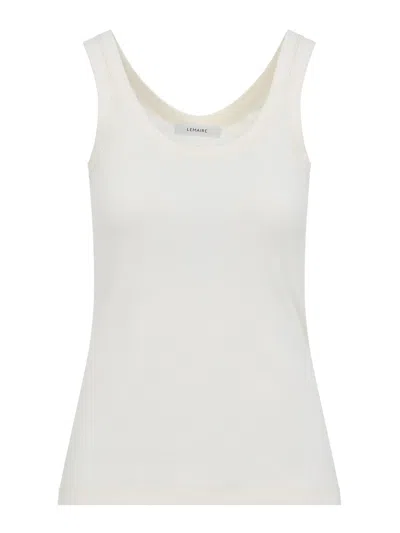 Lemaire Ribbed Tank Top In Neutral