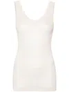 Lemaire Women Ribbed Tank Top In Neutral