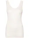 Lemaire Nahtloses Geripptes Tanktop In Nude & Neutrals