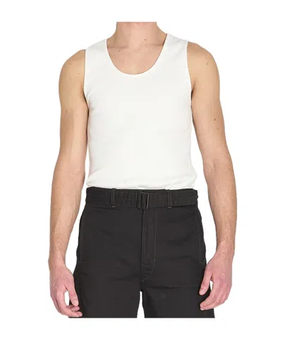 Lemaire Ribbed Tank Top In White