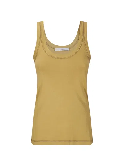 Lemaire Ribbed Tank Top In Yellow