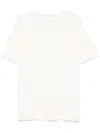 Lemaire Cotton T-shirt With Loose Fit And Round Neck In Neutrals