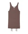 Lemaire Ribbed Vest In Brown