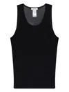 Lemaire Ribbed Wool Tank Top In Black