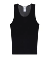 Lemaire Ribbed Wool Tank Top In Black