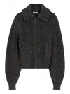 Lemaire Long-sleeved Knitted Cardigan In Black