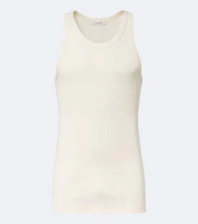 Lemaire Ribbed-knit Cotton Tank Top In White