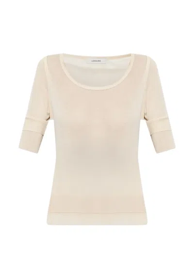 Lemaire Ribbed-knit Short-sleeve Top In Multi