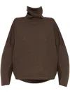 Lemaire Roll Neck Long-sleeve Jumper In Brown