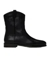 Lemaire Black New Western Chelsea Boots In Black