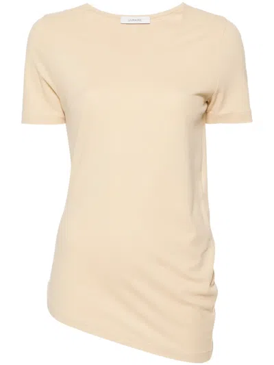 Lemaire Round-neck Cotton T-shirt In Neutrals