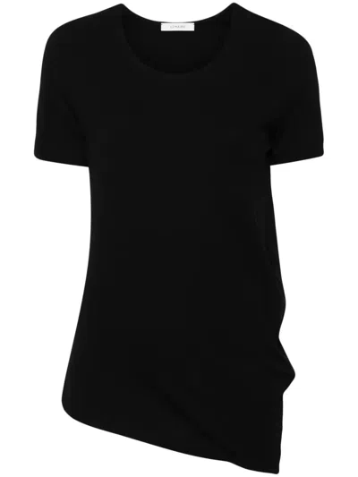 Lemaire T-shirt Mit Rundem Ausschnitt In Schwarz