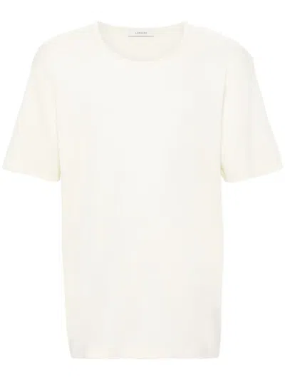Lemaire Yellow Scoop Neck T-shirt In Ye500 Lemon Glaze