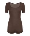 Lemaire Round Neck Jumpsuit In Brown