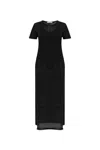 Lemaire Side-slits Maxi Dress In Black