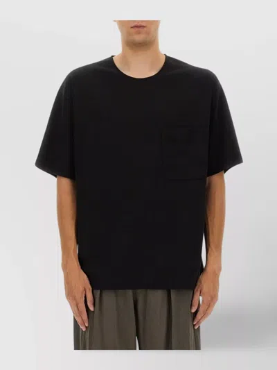LEMAIRE ROUND NECK T-SHIRT WITH SHORT SLEEVES AND CHEST POCKET