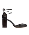 Lemaire 85mm Micro Leather Pumps In Dark Chocolate