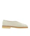 Lemaire Round-toe Slip-on Flat Shoes In White