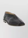 Lemaire Round Toe Slippers Seam Detailing In Black
