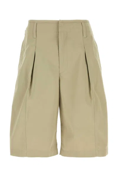 Lemaire Sage Green Cotton Bermuda Shorts