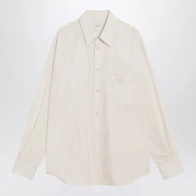 Lemaire Ivory Cotton And Silk Shirt In Neutral