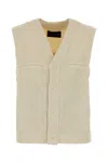 Lemaire Sand Canvas Vest In Neutral