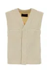 Lemaire Sand Canvas Vest In Brown