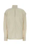 Lemaire Women Sand Cotton Blend Blouse In White