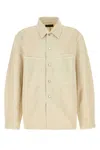 Lemaire Sand Denim Shirt In Neutral