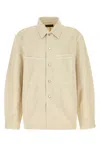 Lemaire Sand Denim Shirt In Neutral