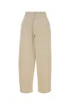 Lemaire Sand Denim Wide-leg Jeans In Neutral