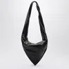 Lemaire Scarf Bag In Black/brown Leather In Black