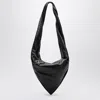 Lemaire Scarf Bag In Black/brown Leather In Black