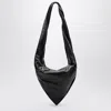 Lemaire Scarf Bag In Black/brown Leather In Black