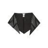 Lemaire Triangular Leather Scarf In Black