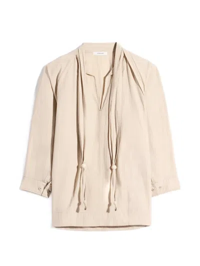 Lemaire Scarf Blouse In Neutral