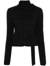 Lemaire Women Wool Blend Cardigan In Grey