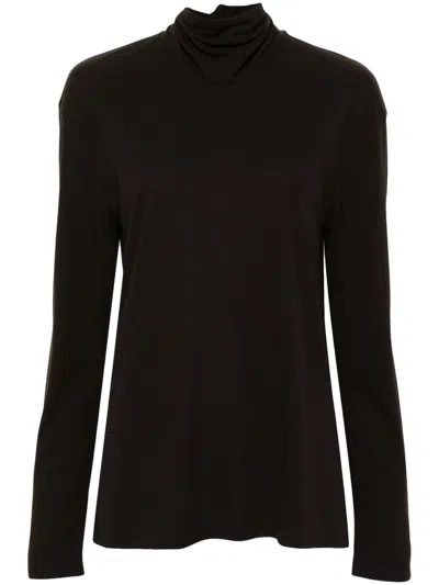 LEMAIRE SCARF-DETAIL LONG-SLEEVE TOP