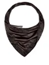 Lemaire Scarf Leather Shoulder Bag In Brown